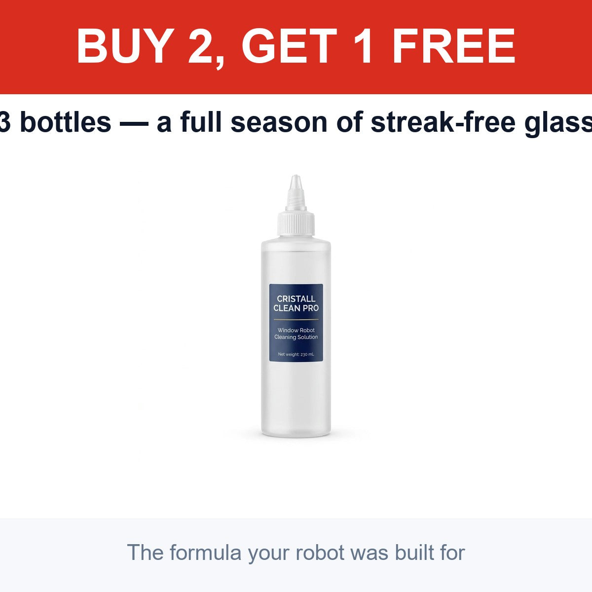 Buy 2 get 1 free — 3 bottles cleaning solution