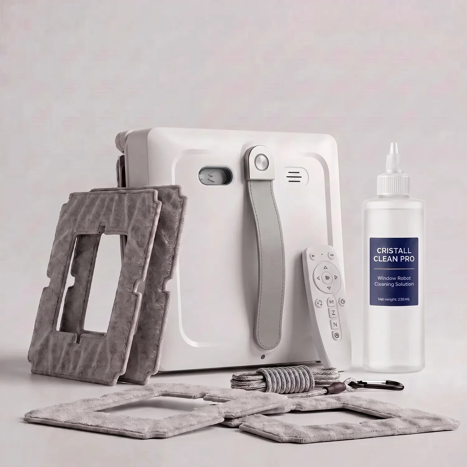 Cristall Clean Pro with microfibre pads, cleaning solution and safety cord