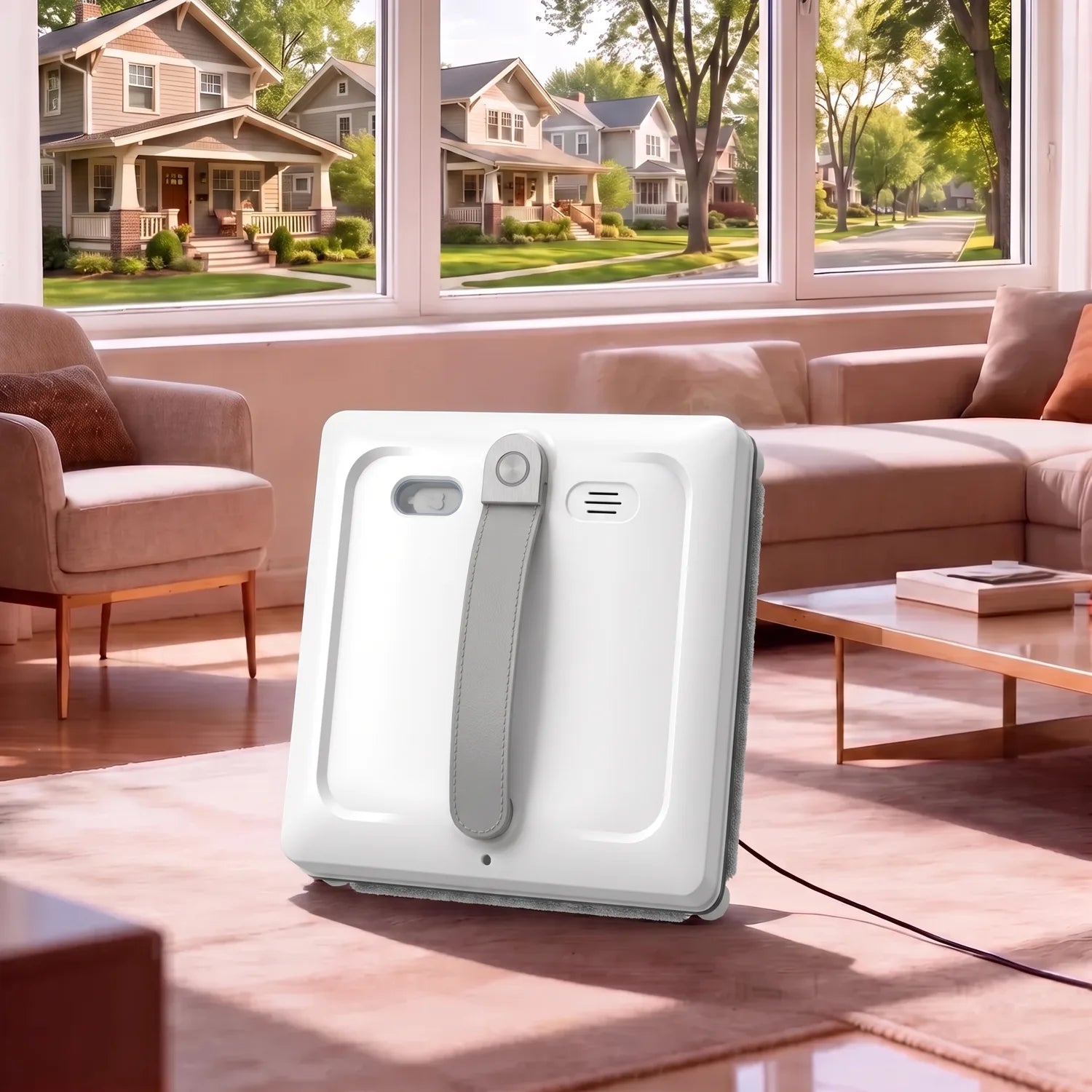 Cristall Clean Pro on a living room window